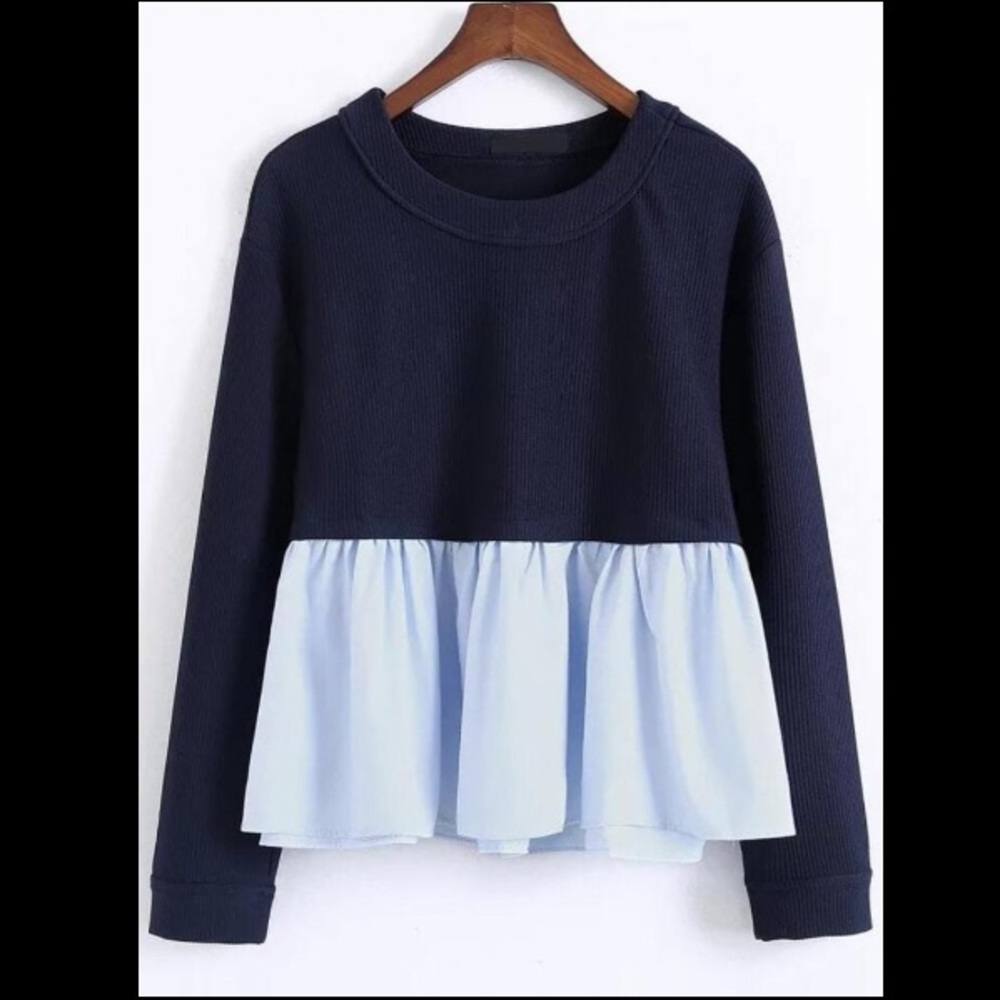 Long sleeve peplum top